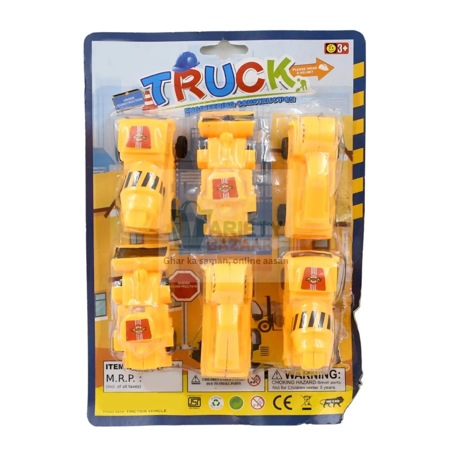 Vehicle Car Engineering Automobile Construction Car Toys Set for Children Kids Crane Excavator Road Roller Forklift Mixer Truck Transporter Truck Machine Construction Toys (6 Pcs Set) Variety Bazaar