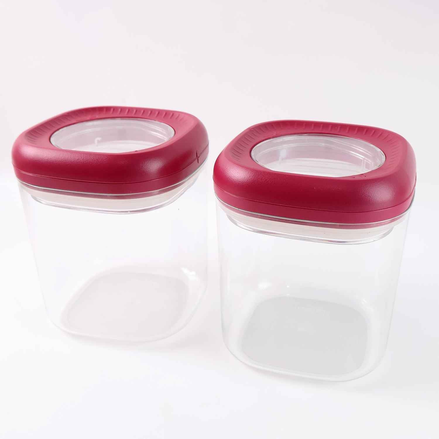 Transparent Twist Lock Kitchen Storage Container Set (Approx 800ml  2pc)