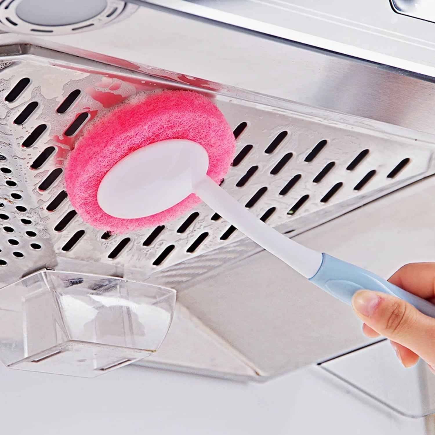 Long Handle Kitchen Dish Scrubber Brush (1 Pc)