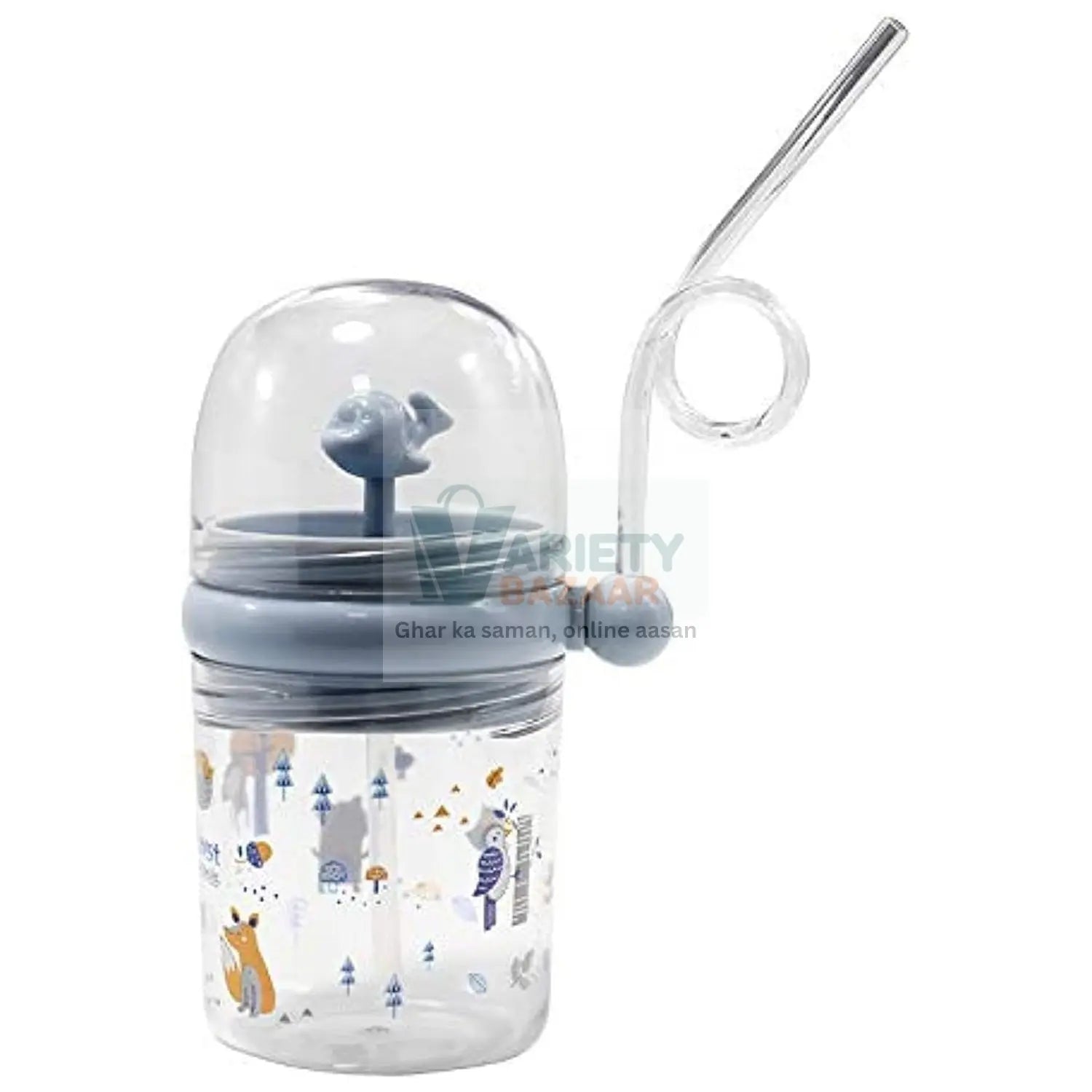 Whale Spray Sippy Cup (1 Pc): Straw, Lid, Spill-Proof, Fun Water Play Travel Sahayak