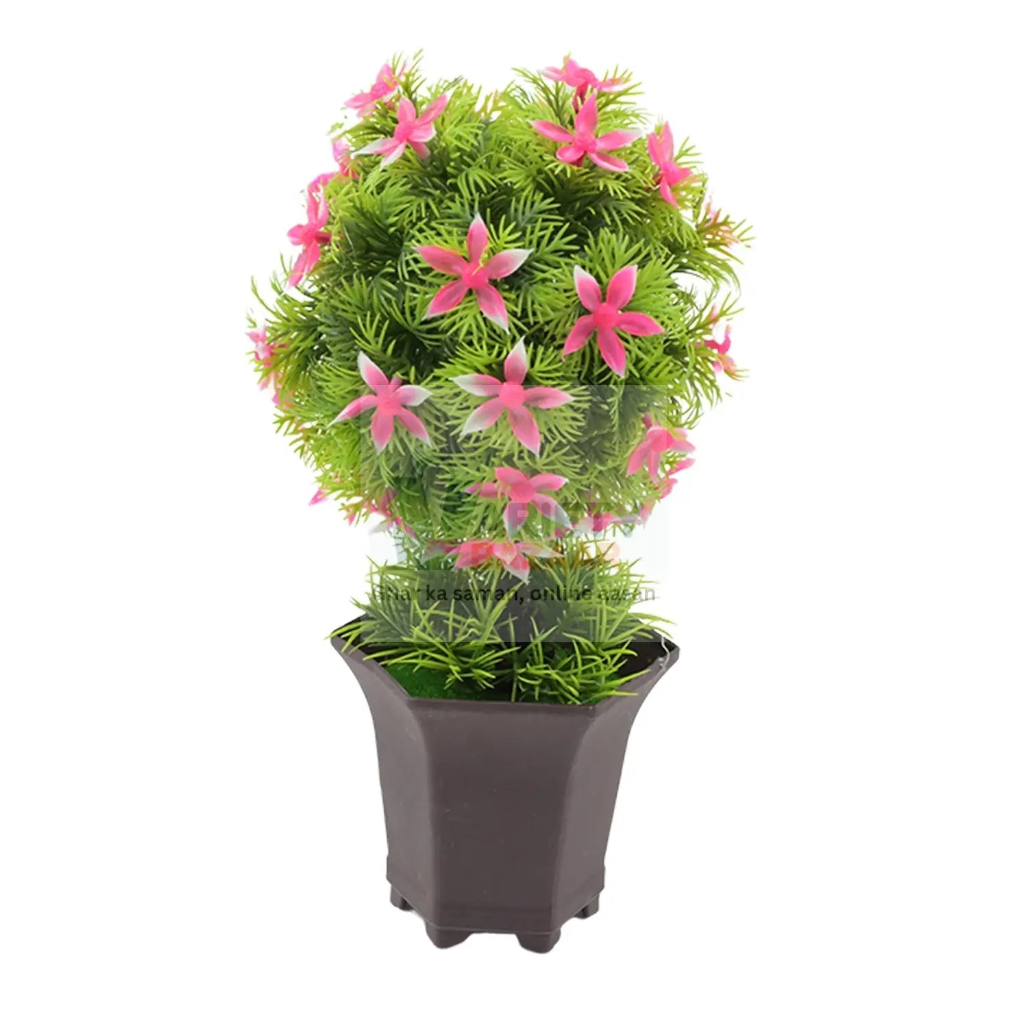 Wild Artificial Flower Plants with Cute Pot | Flower Plant for Home Office Decor | Tabletop and Desk Decoration | Artificial Flower for Balcony Indoor Decor, Plants for Living Room (1 Pc) Travel Sahayak