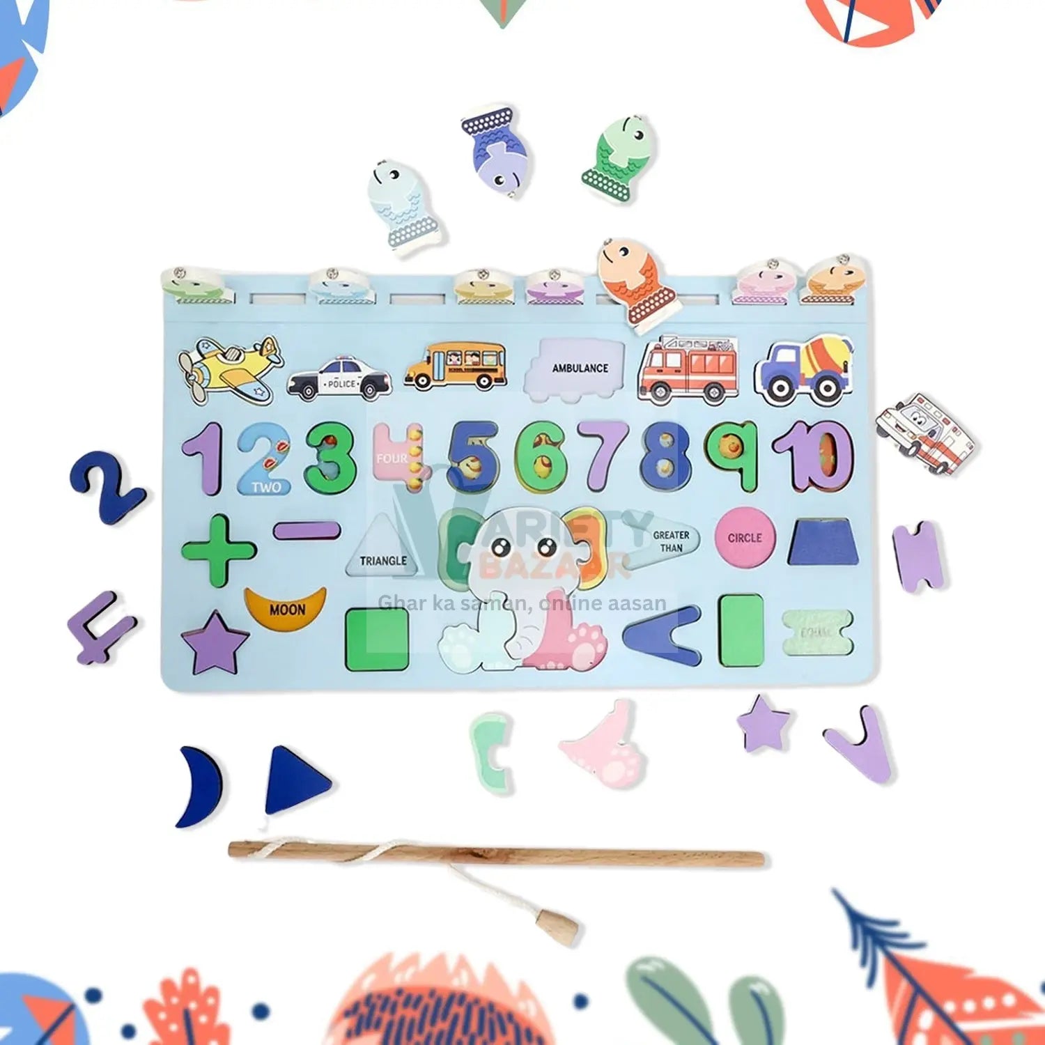 Wooden Math Magnetix