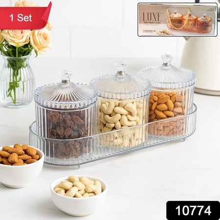 Dry Fruit  Snack Storage - (3 Pc  Set)