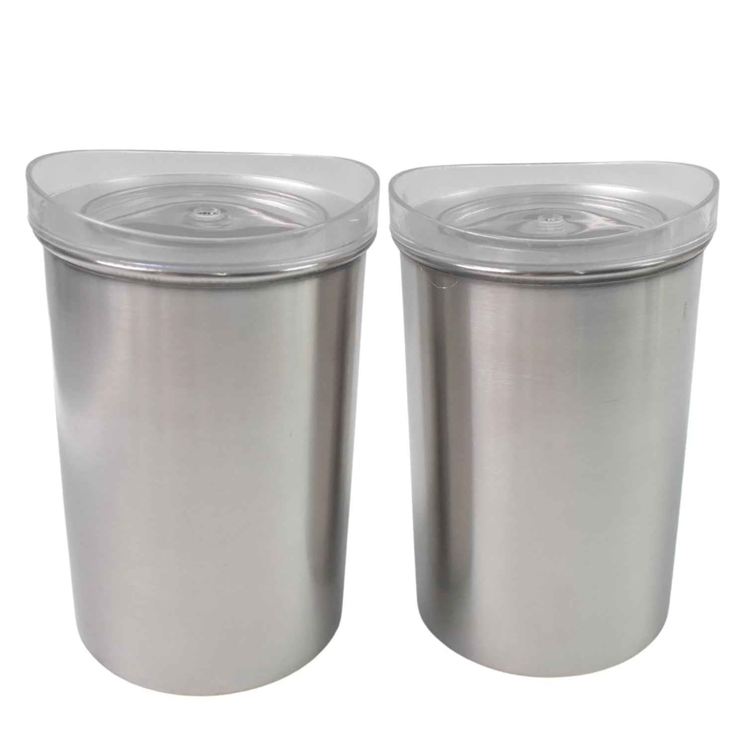 Multipurpose Stainless Steel Airtight Containers With See Through Lid (2 Pc Set  1000 Ml)