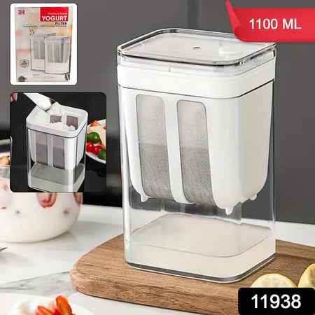 2 In 1 Multifunctional Yogurt Strainer With Storage Container  1100 Ml (1 Set)