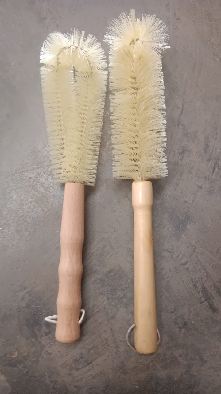 13 inch Bottle Brush, Bristle Brush with  Wood Handle, Washing Brush with Wooden Handle, Kitchen Cleaning Tool, Brushes for Dish, Tumbler, Teapot, Cup, Pan Variety Bazaar