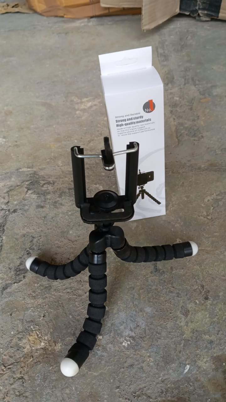 Portable Mini Octopus Tripod Stand with Phone Holder for Live Selfie, Mobile Phone Portable and Adjustable Stand travel sahayak