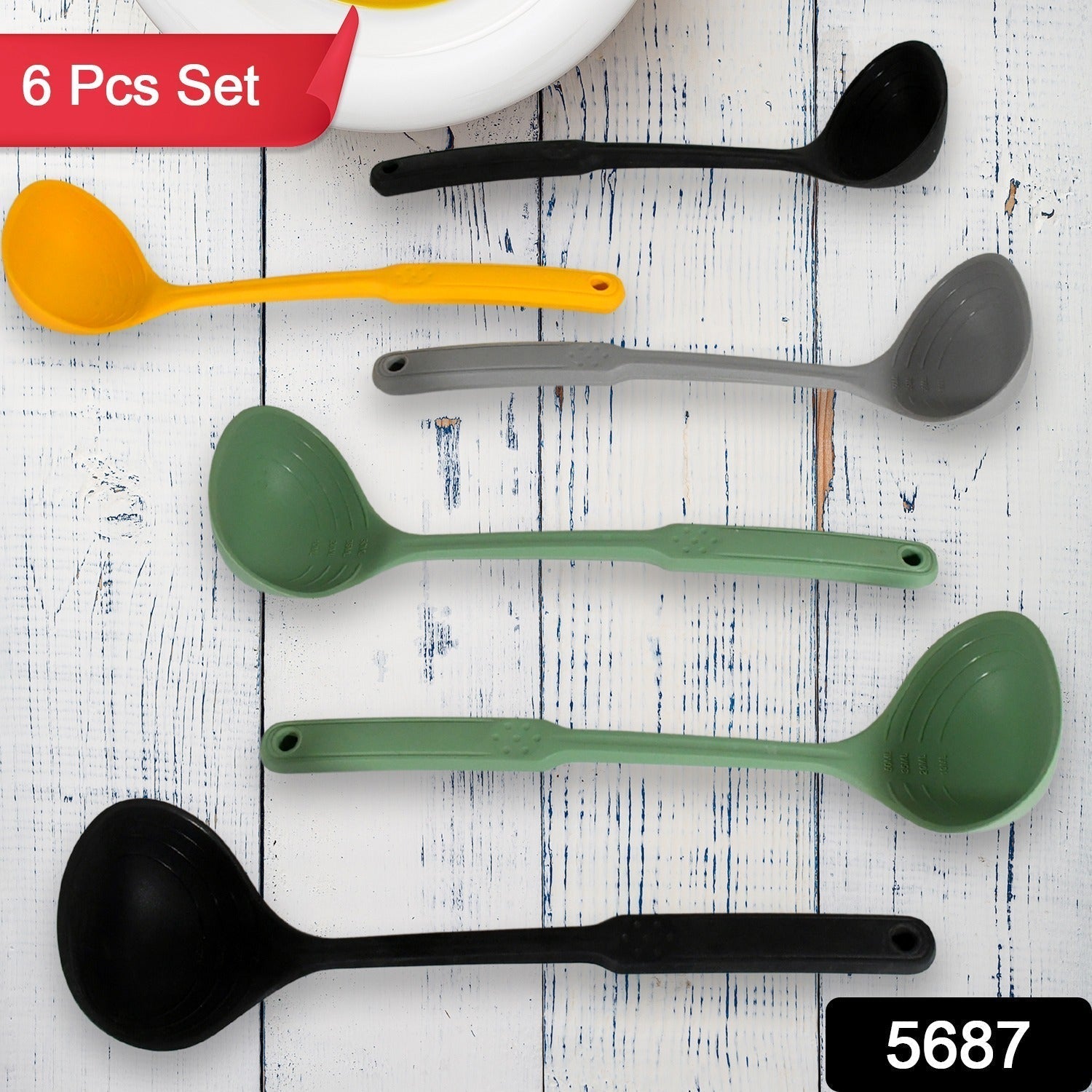 Multipurpose Silicone Spoon, Silicone Basting Spoon Non-Stick Kitchen Utensils Household Gadgets Heat-Resistant Non Stick Spoons Kitchen Cookware Items For Cooking and Baking (6 Pcs Set) travel sahayak