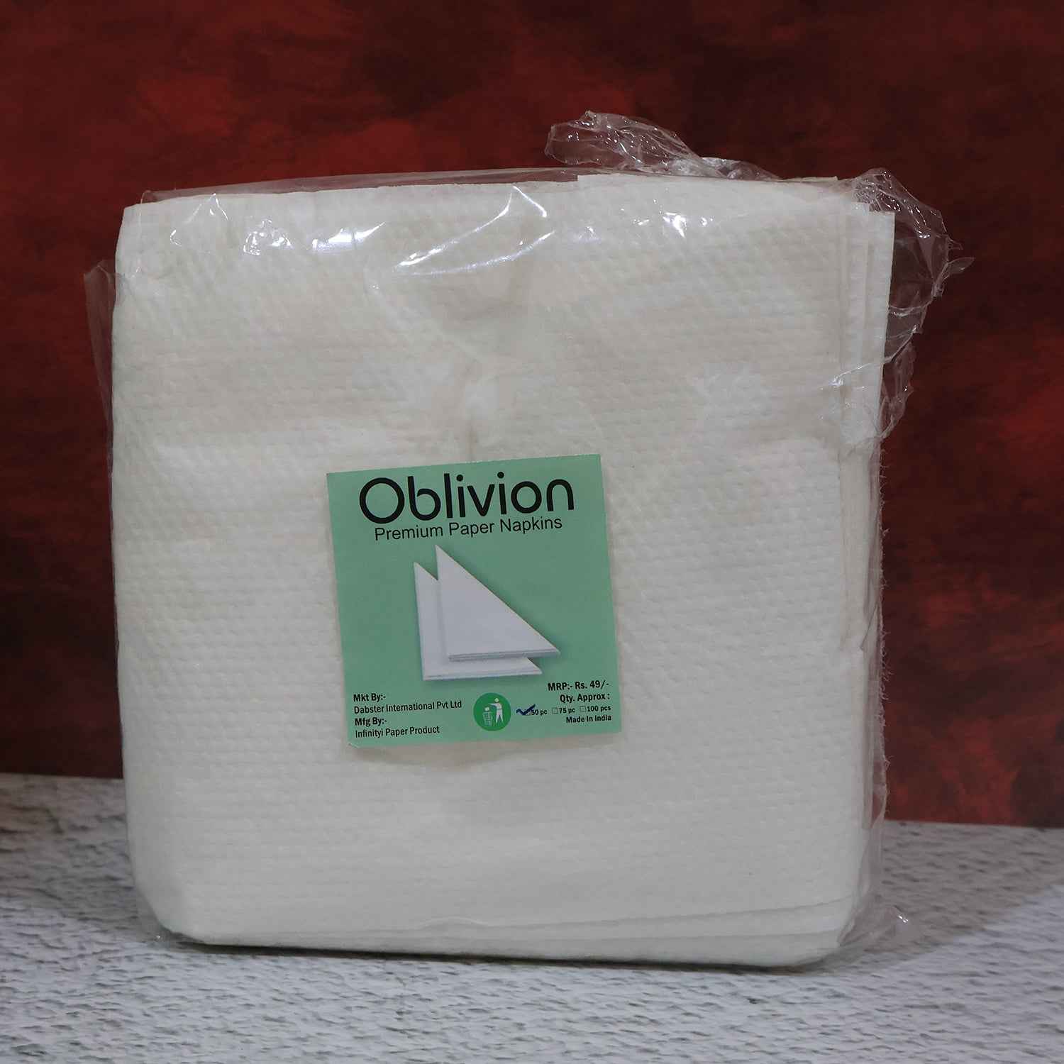 Soft  Absorbent Disposable Tissue Paper  Napkins Set (50 Pc)