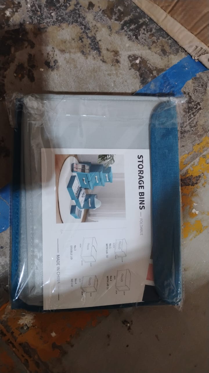 Clothes Storage Bag Basket Cube with Cover (28×21 Cm) travel sahayak