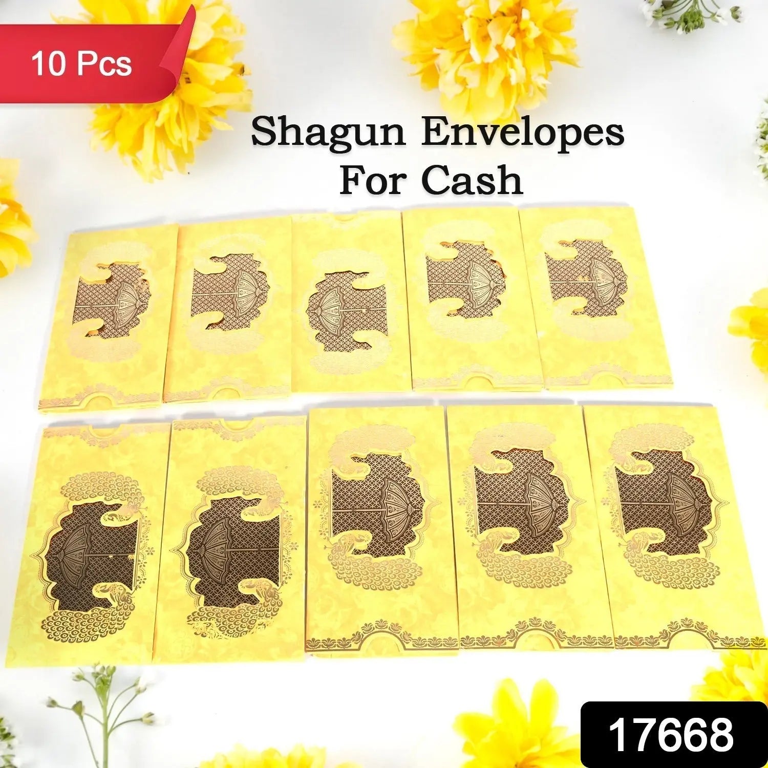 Wedding Gift Envelopes pack of 10 pcs Money Cash Gift Cover Shagun Birthday Marriage, Baby Shower, Anniversary, Money Envelope Lifafa Envelope Multicolor Premium Envelope (10 Pcs Set) - varietybazaar.co.in