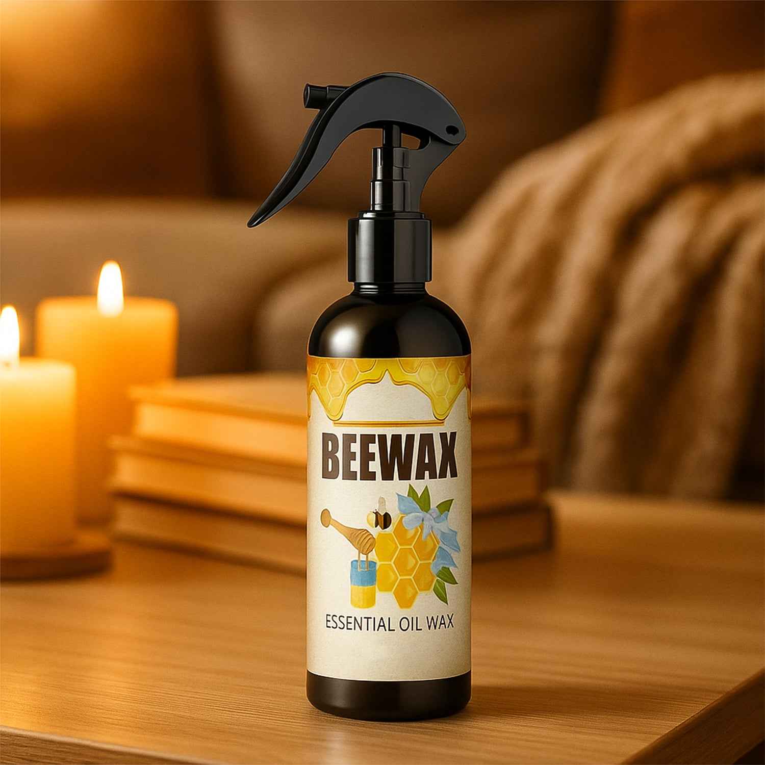 Beeswax Essential Oil Wood Polish Spray 120ml - (Set)