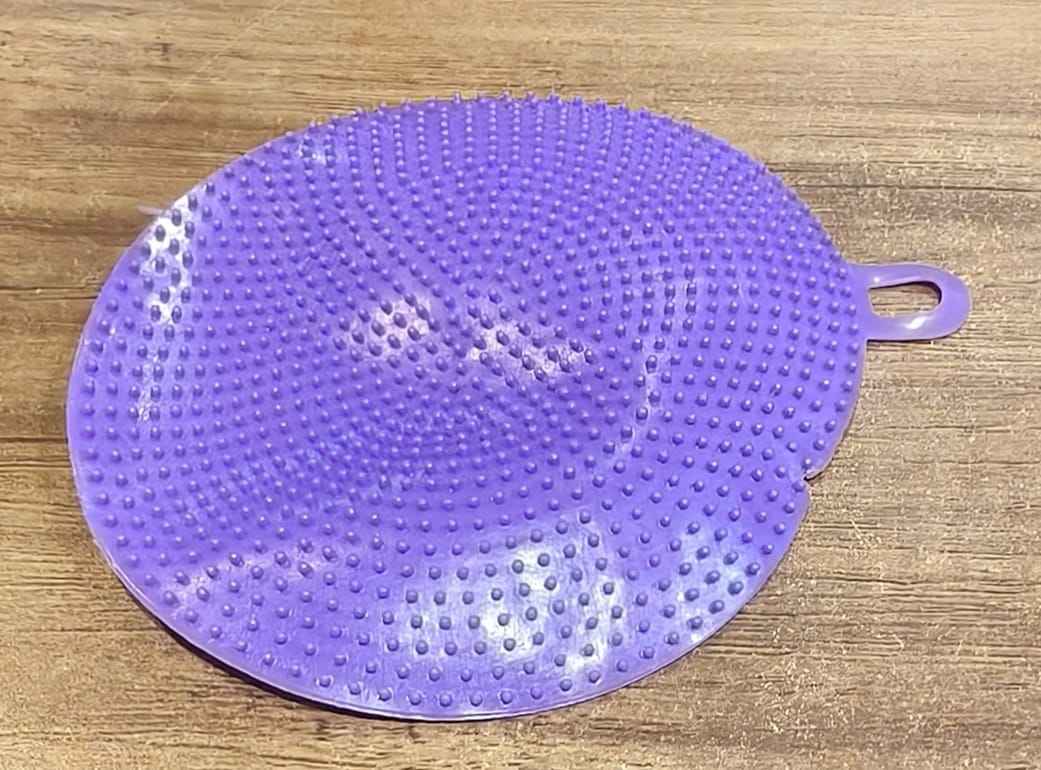 Purple Silicone Dish Scrubber Sponge Mildew Free, Non Stick, Heat Resistant