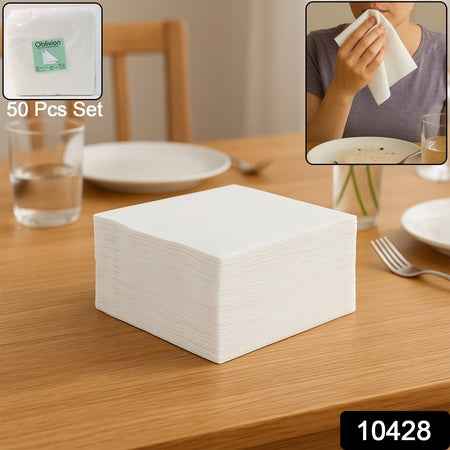 Soft  Absorbent Disposable Tissue Paper  Napkins Set (50 Pc)