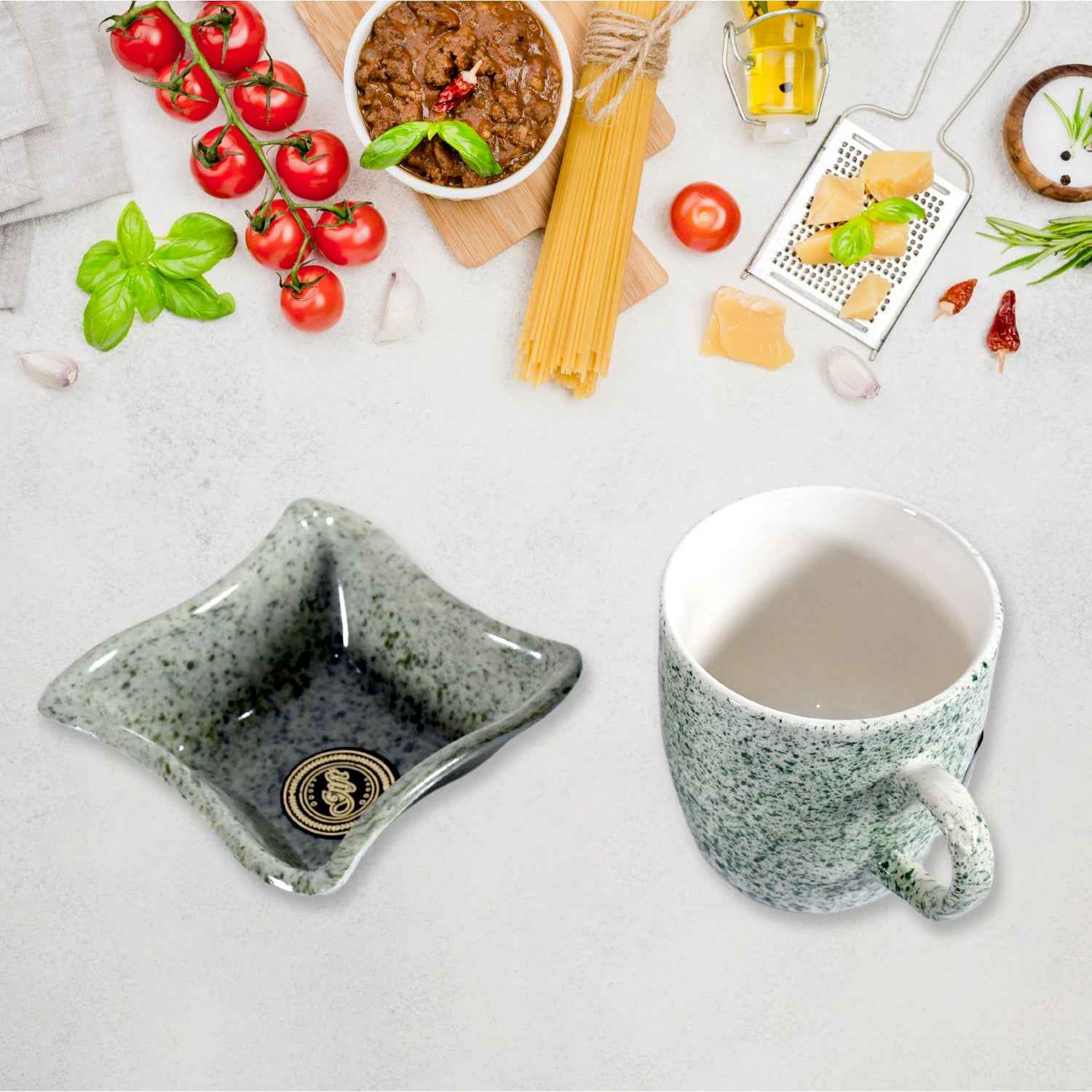 8224 Festo Ceramic Tea  Cups  Mug Set Including Snacks  Serving Bowl Milk Cup Coffee Cup Tea Cup Breakfast Cup Drinking Mug Or Outdoor For Household Gift For Birthday Wedding Party (4 Pcs Set)