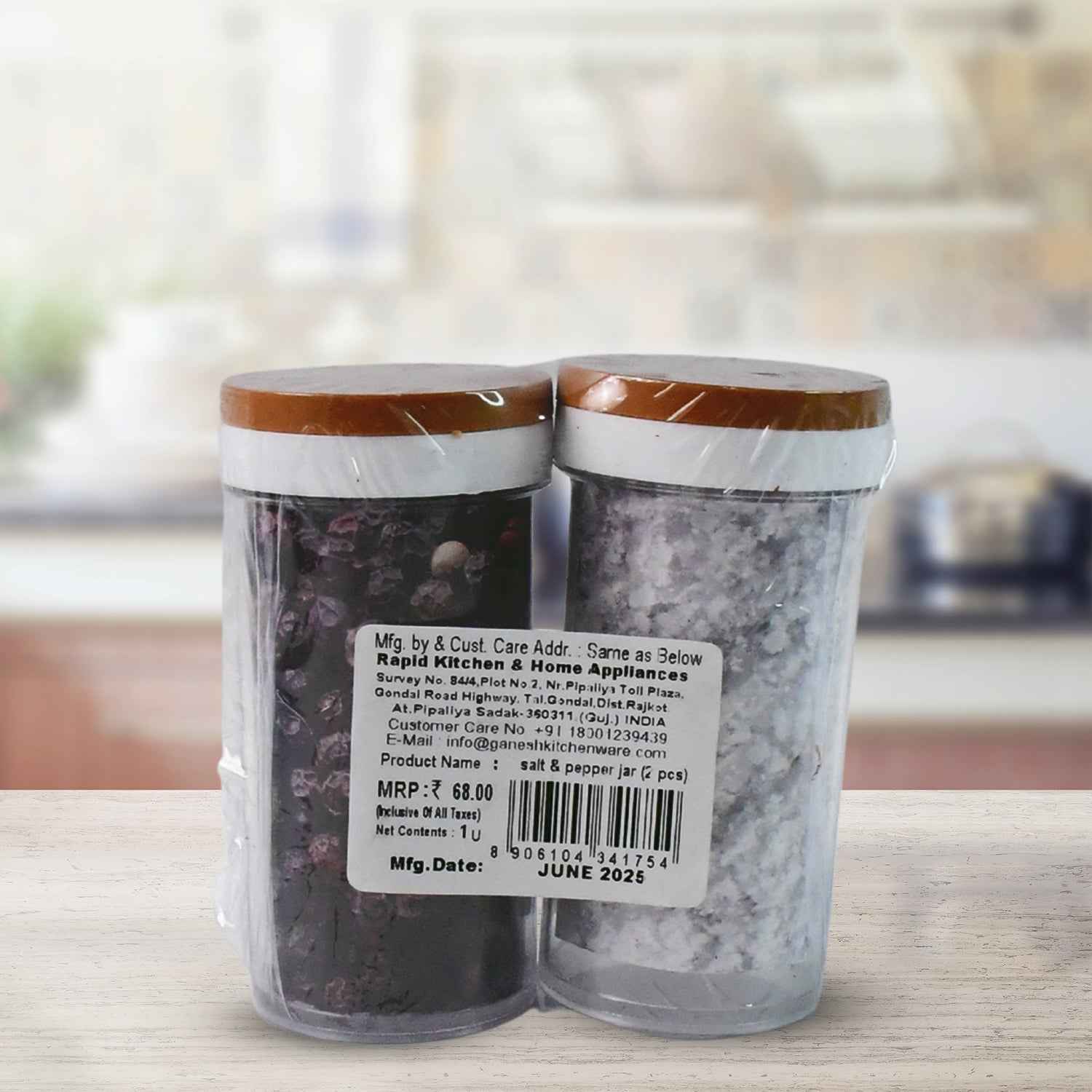 Ganesh Airtight Transparent Kitchen Storage Container Jar Set (2 Pc)