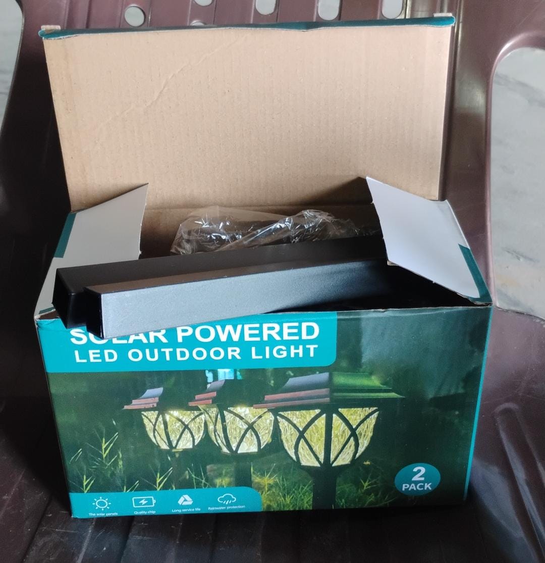 Solar Pathway Lights Outdoor Garden Lights (2 Pcs Set) Variety Bazaar