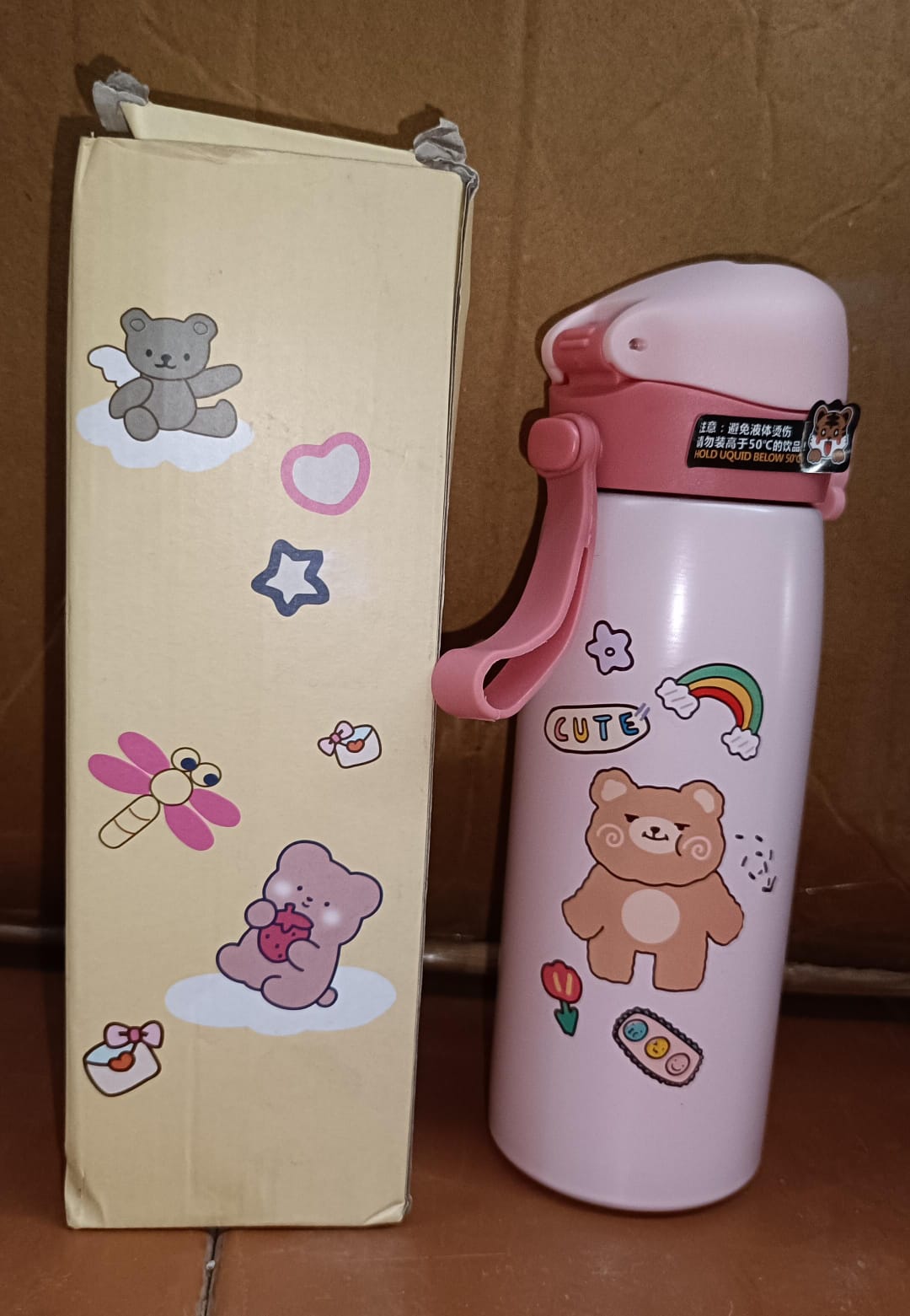 Smart Vacuum Insulated Water Bottle with LED Temperature Display (450 ML Approx / Mix Color & Design) Variety Bazaar