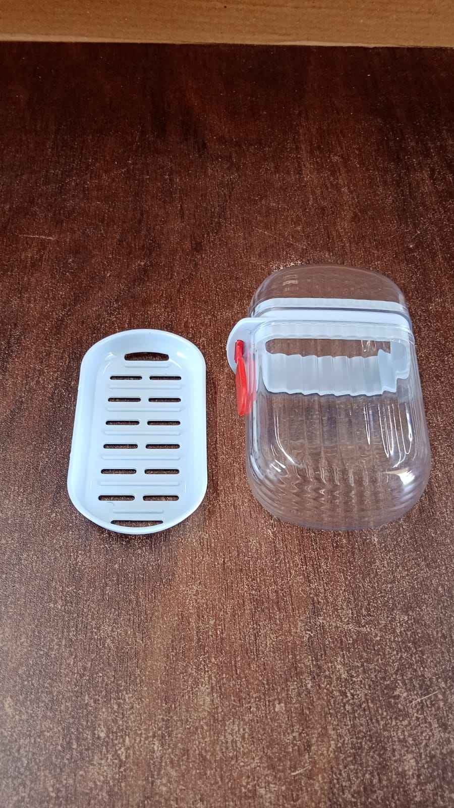 Multifunctional Soap Box with Drain Tray and Lock Clip, Sabudani (1 Pc)