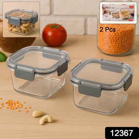 Apex Press N Lock Airtight Food Storage Container Set (2pc450ml) Approx