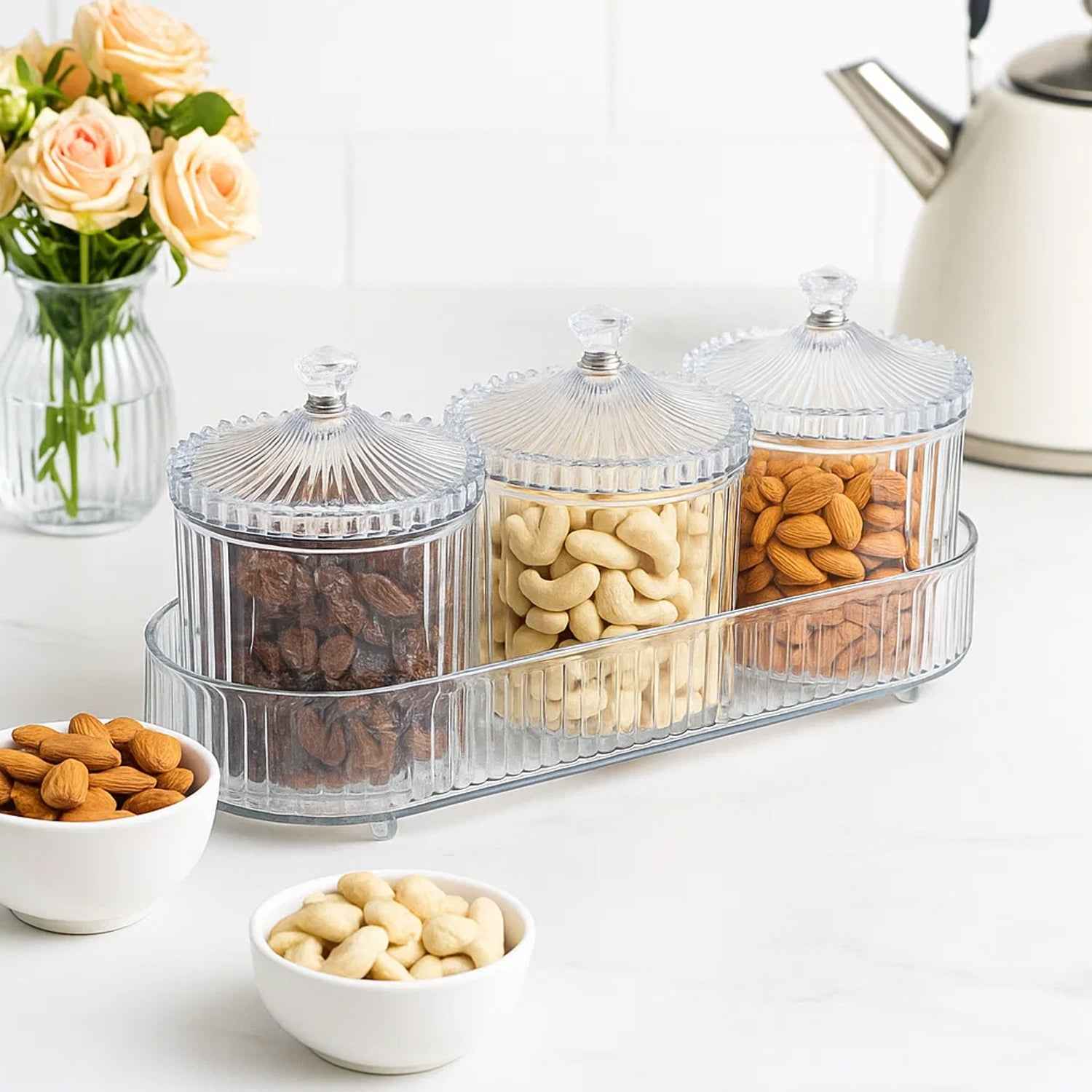 Dry Fruit  Snack Storage - (3 Pc  Set)