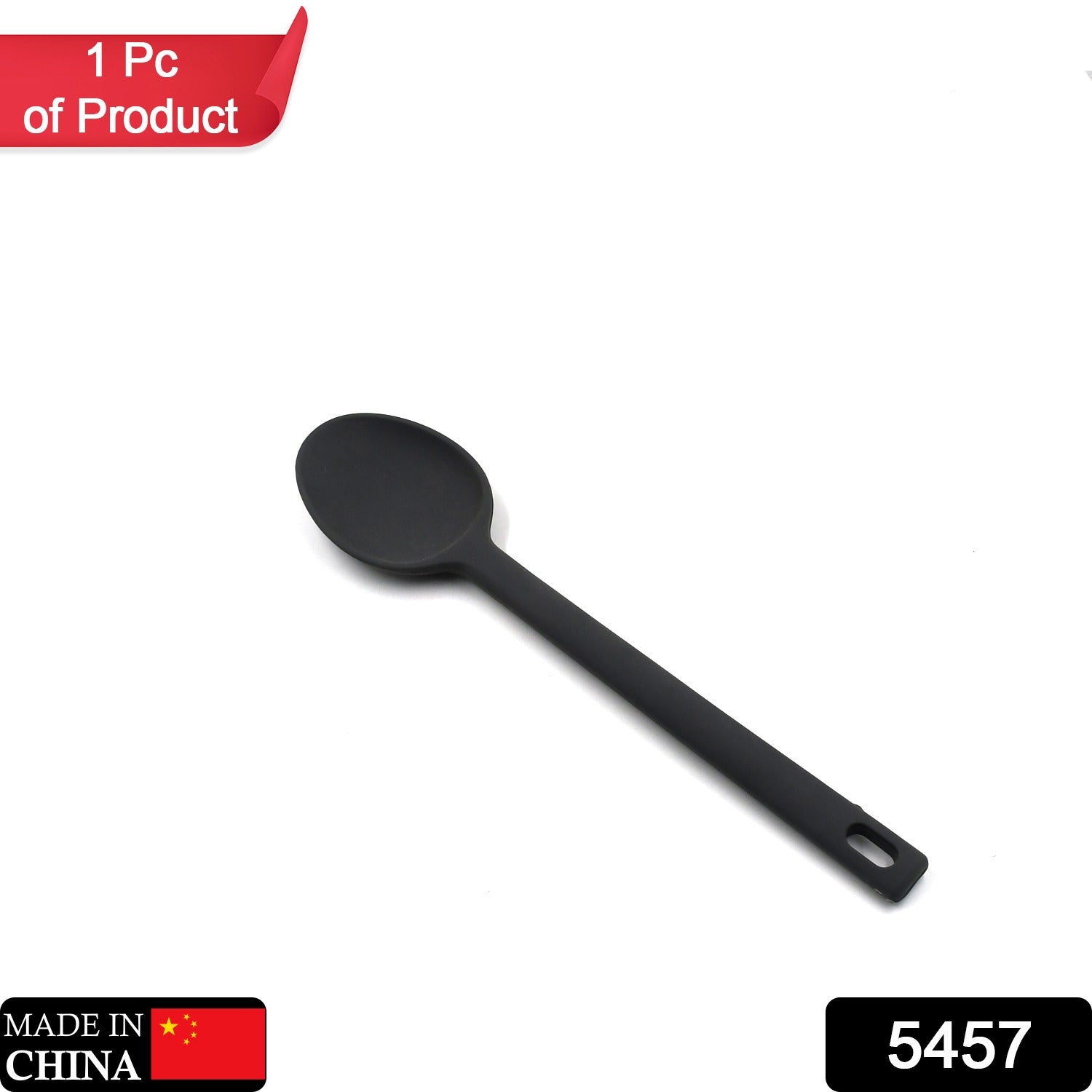 5457 Large Silicone Kitchen Spoon  Long Handle Cooking Spoon for Cooking Baking Ladle Kitchen Utensils Food Grade Silicone (30cm) Travel Sahayak