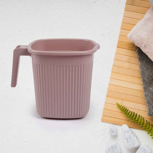 Plastic Square Bath Water Mug (4 Pc  1000 Ml  Mix Color)