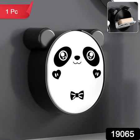 Plastic Cute Panda Soap Box  Wall Mounted Flip-top Drain Soap Case (1 Pc)