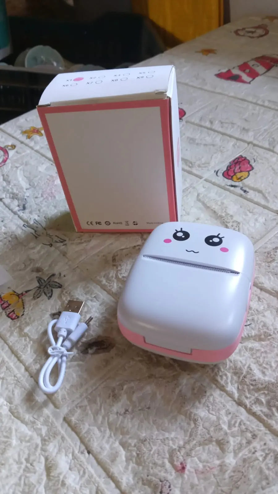 8838 Pocket Mini Printer, Mobile Phone Bluetooth Connection Wireless Mini Thermal Printer with Android or iOS APP for Pictures, Portable Smart Printer,Contains 1 Rolls Thermal Paper, with Fast Paper Output for Photo Image - varietybazaar.co.in