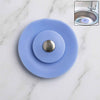 Creative 2-in-1 Blue Silicone Sewer Sink Sealer Cover Drainer (Multicolour  1 Pc)