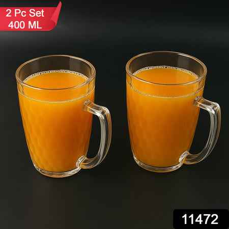 Apex Mocktail Mug Glass (2 Pc Set  400 Ml)