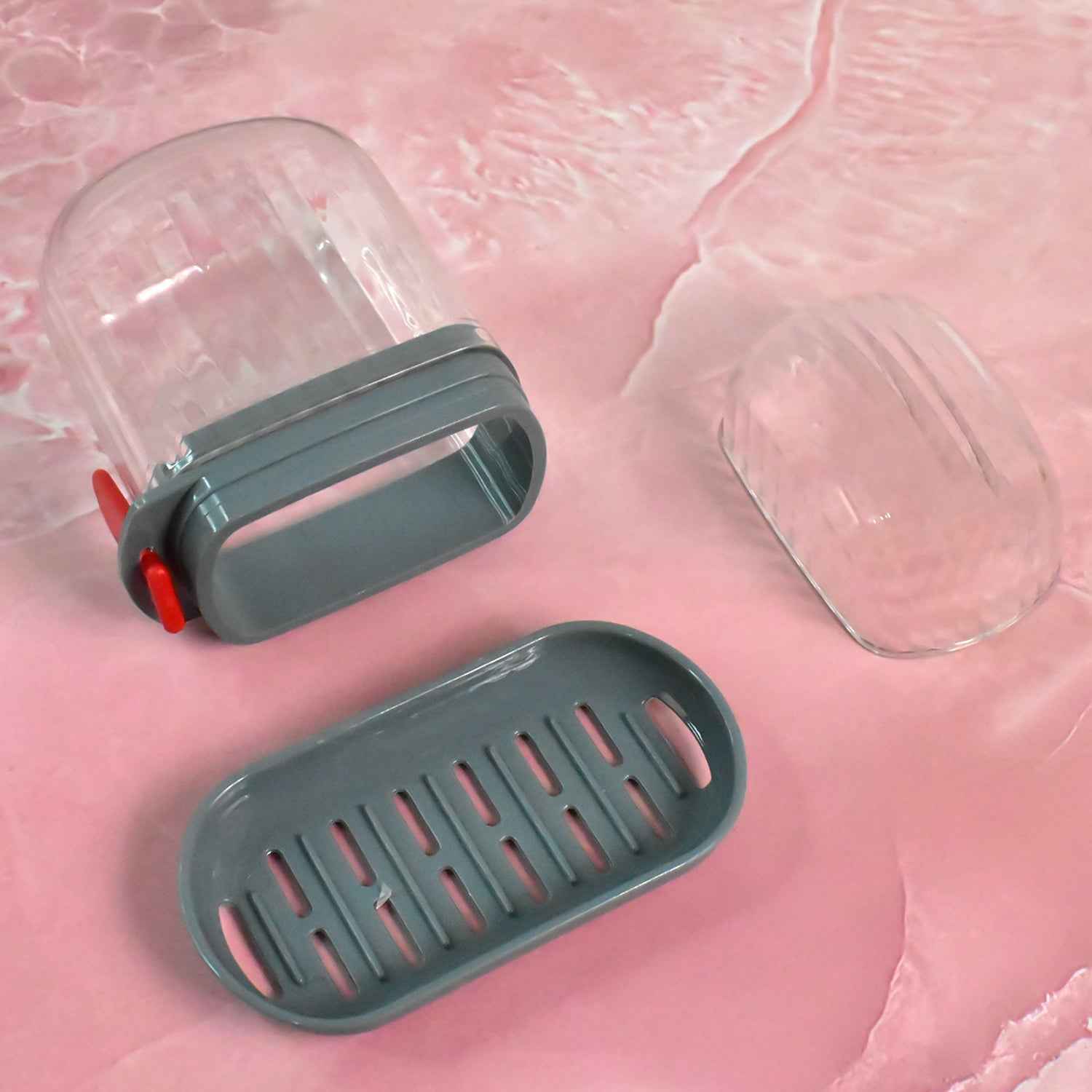 Multipurpose Soap Box Holder With Transparent Dust-proof Lid Sabudani (1 Pc)