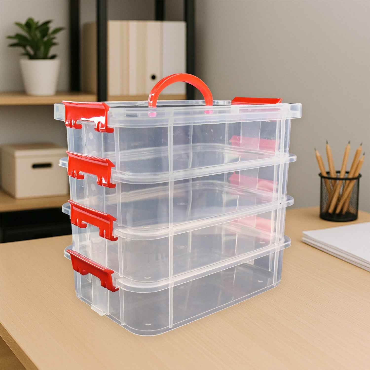 4-layer Transparent Multipurpose Plastic Storage Box
