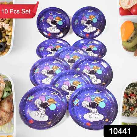 Round Plates Disposable Paper Plates  Happy Birthday Gift (10 Pcs Set  Mix Design)