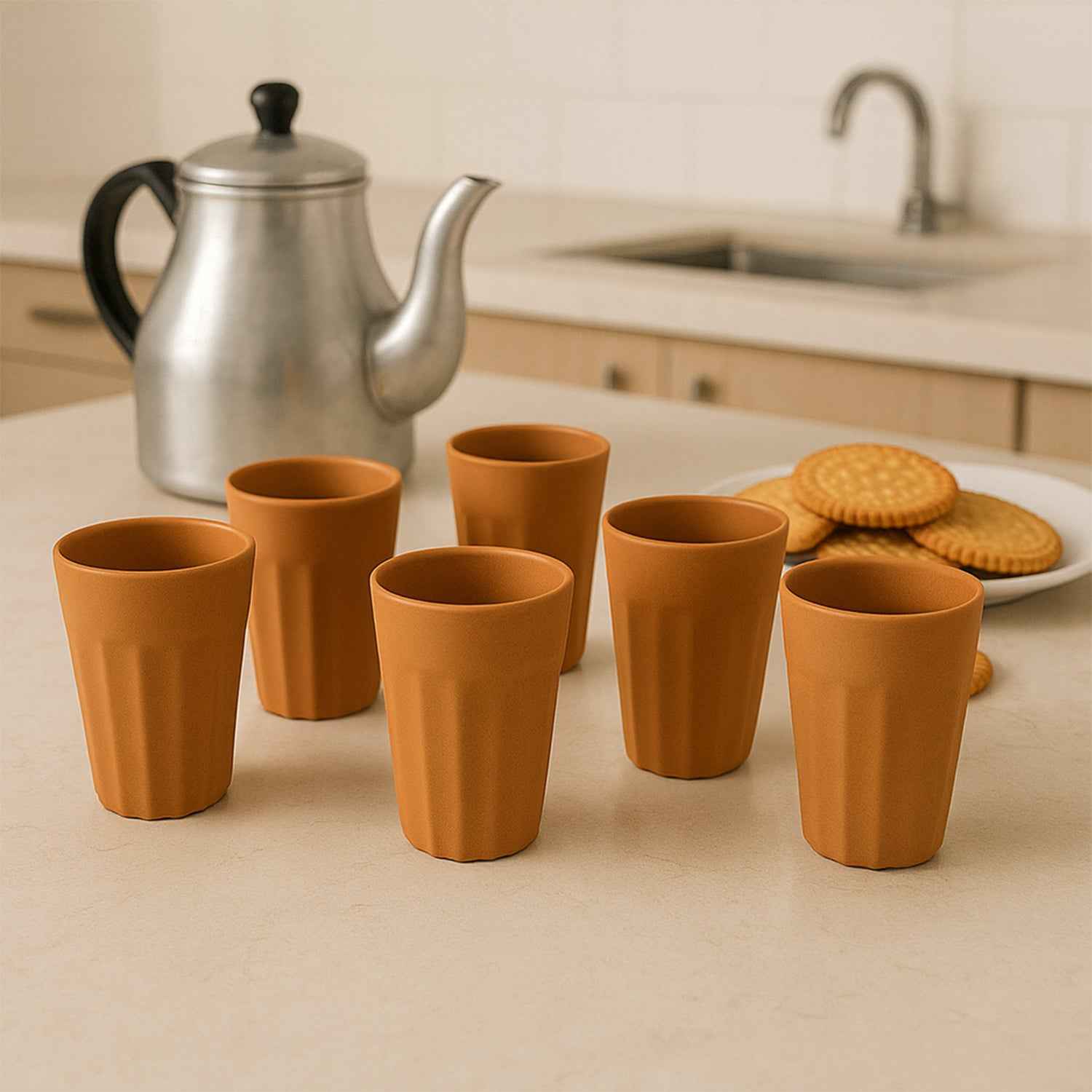 Konvex Traditional Chai Cups (125 Ml  6 Pc)
