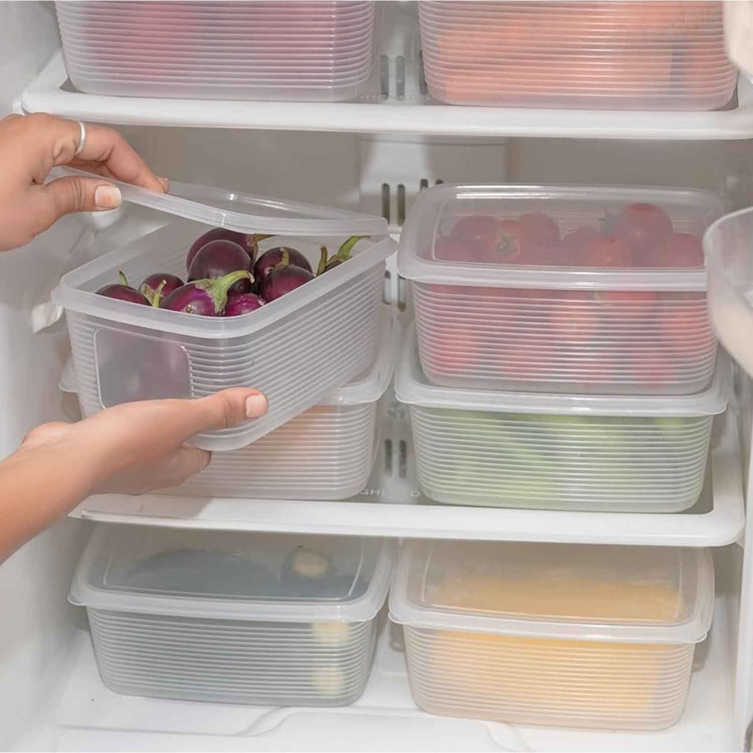 6 Pcs Multipurpose Plastic Food Storage Container Set