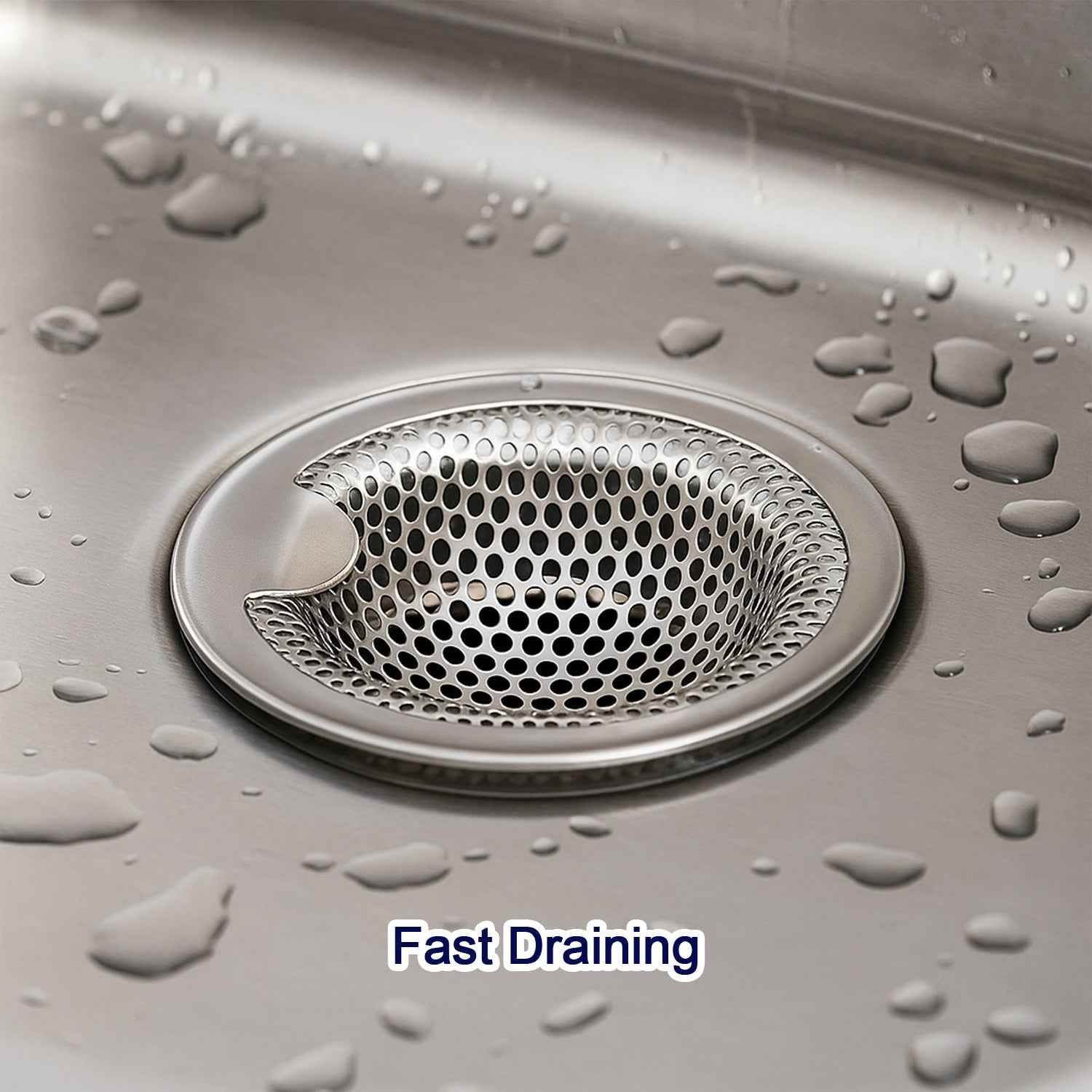 Stainless Steel Kitchen Sink Drain Strainer  Stopper (Medium  1 Pc)