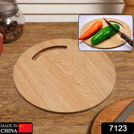 7123 Wooden Round Chopping Board  For Chopping Fruit  Vegetable