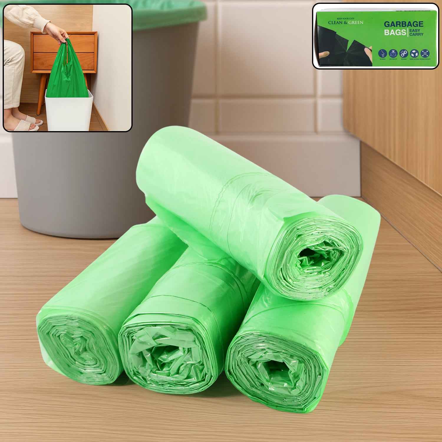 Heavy-duty Garbage Bags - 55  40 Cm (4 Pc  Set)