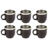 Apex Premium Double Wall Stainless Steel Cappuccino Mug Gift Set (6 Pc  100 Ml)