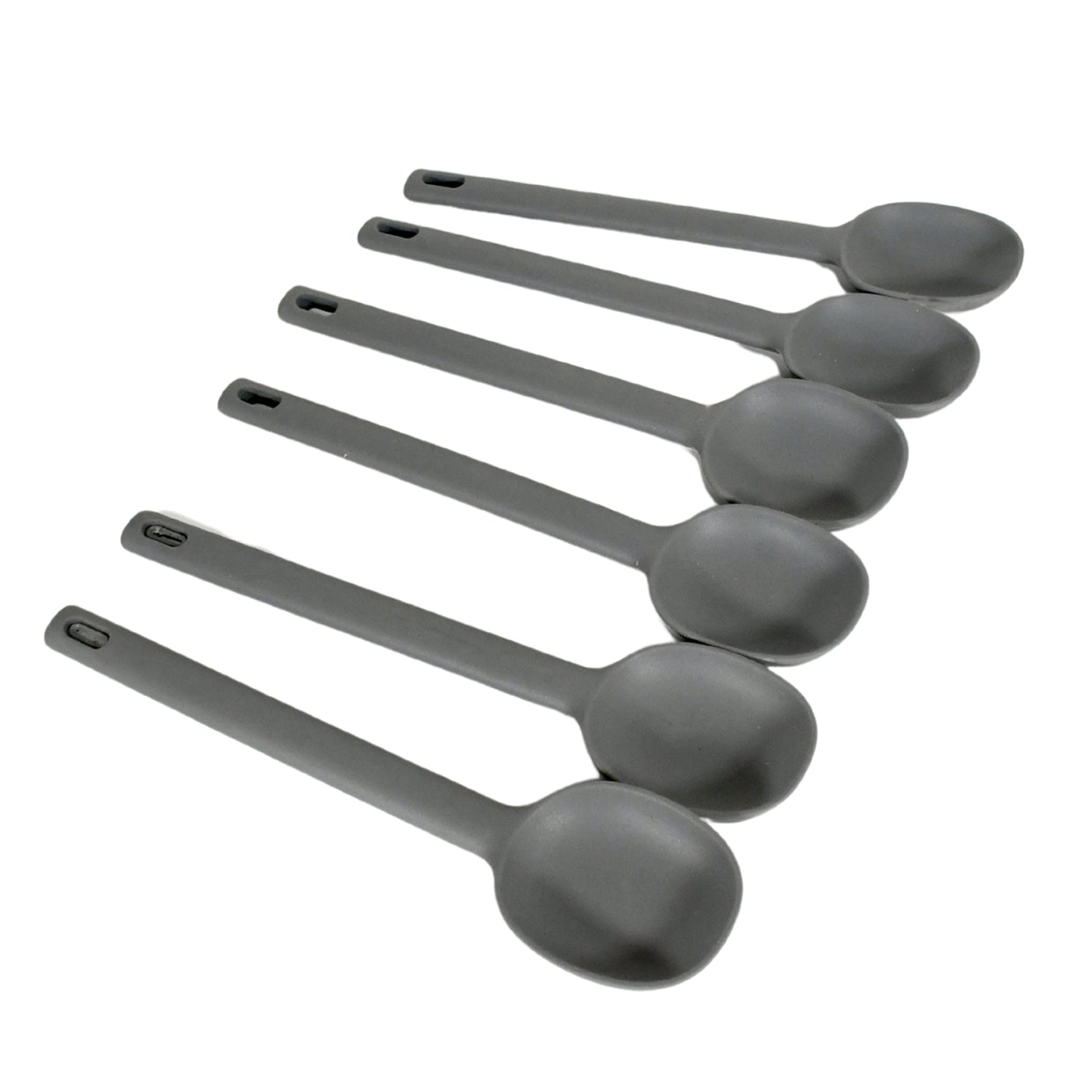 Multipurpose Silicone Spoon, Silicone Basting Spoon Non-Stick Kitchen Utensils Household Gadgets Heat-Resistant Non Stick Spoons Kitchen Cookware Items For Cooking and Baking (6 Pcs Set) Variety Bazaar