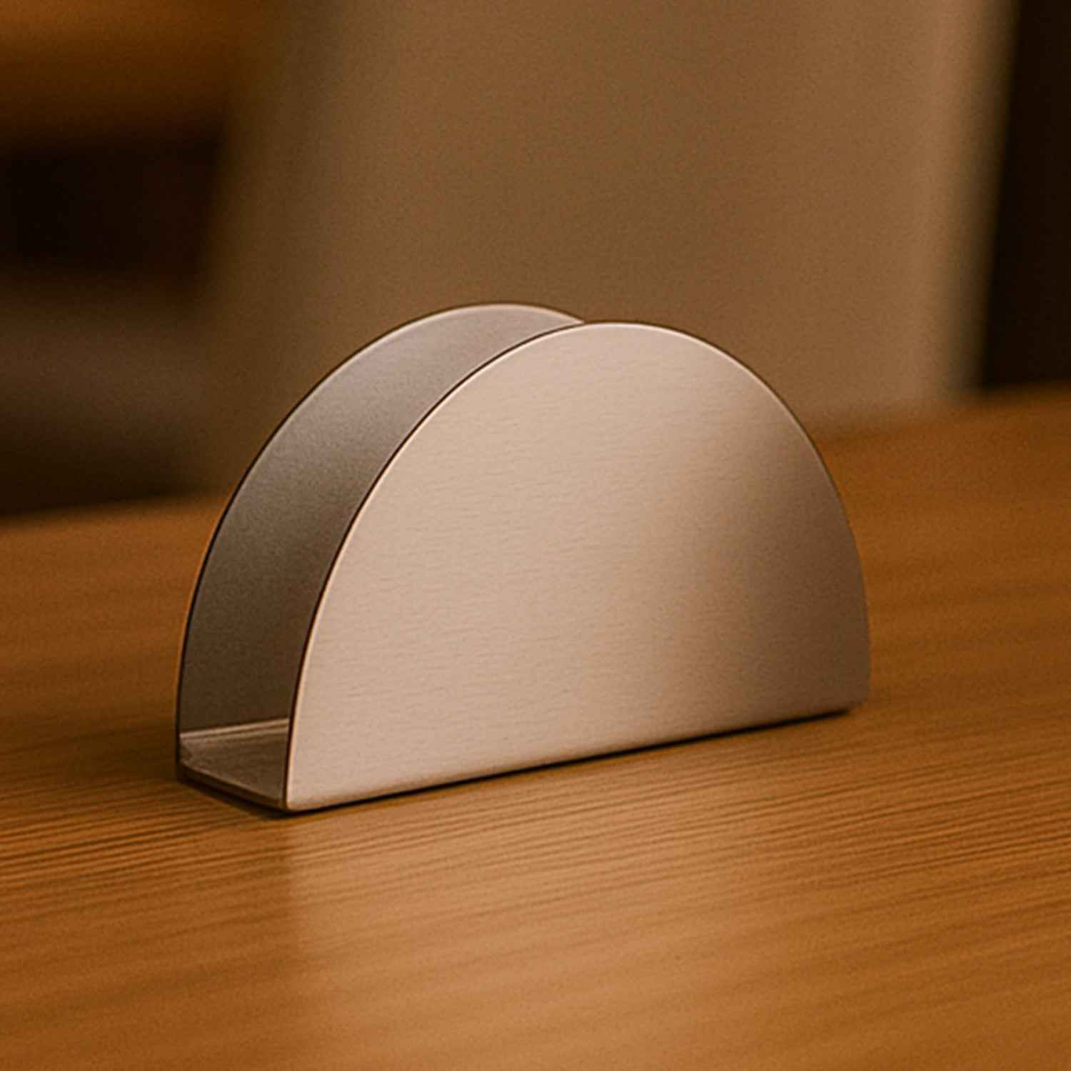 Stainless Steel Half-moon Shaped Tissue Paper Napkin Holder Stand (1 Pc)