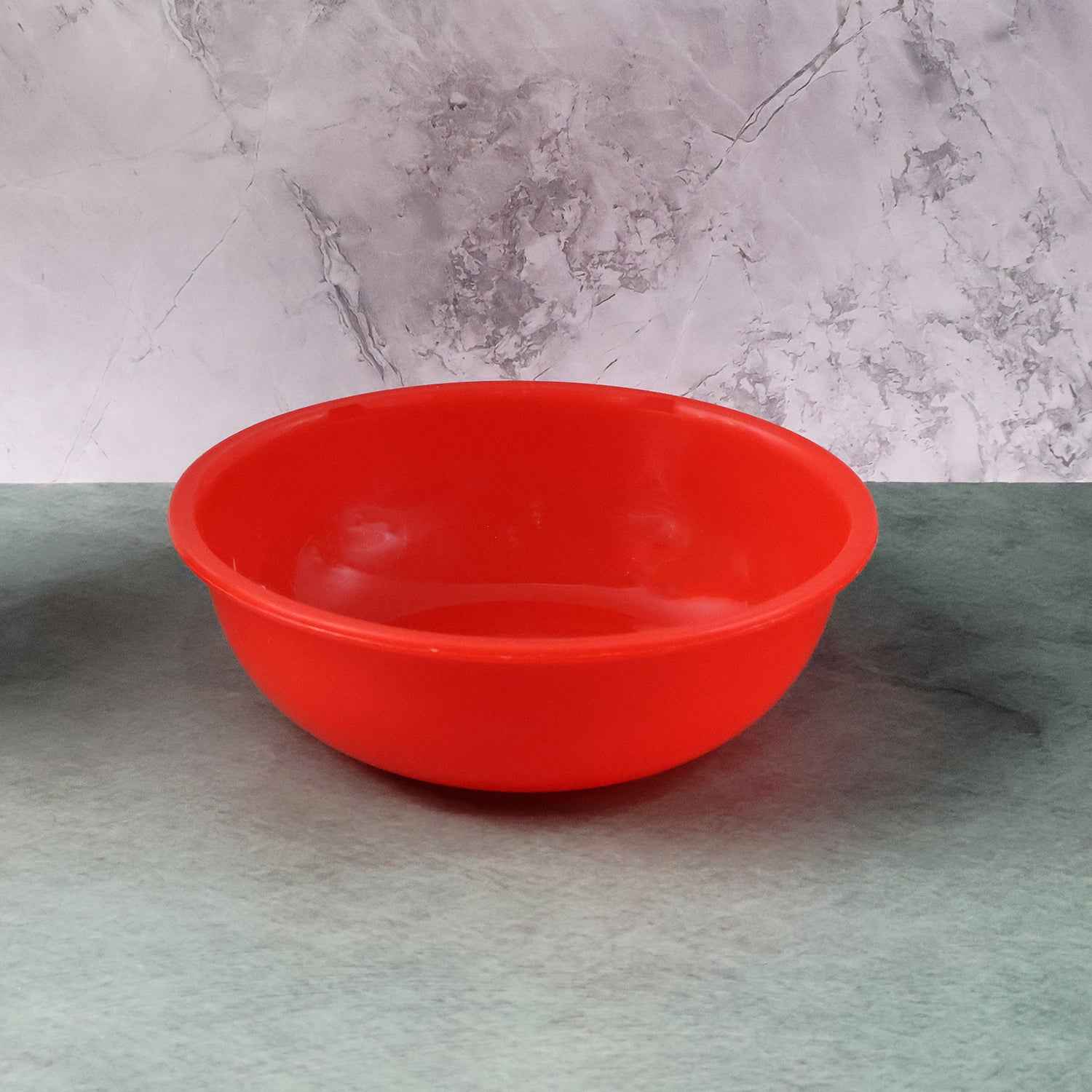 Plastic 6 Inch Red Round Deep Serving Bowl (1 Pc)