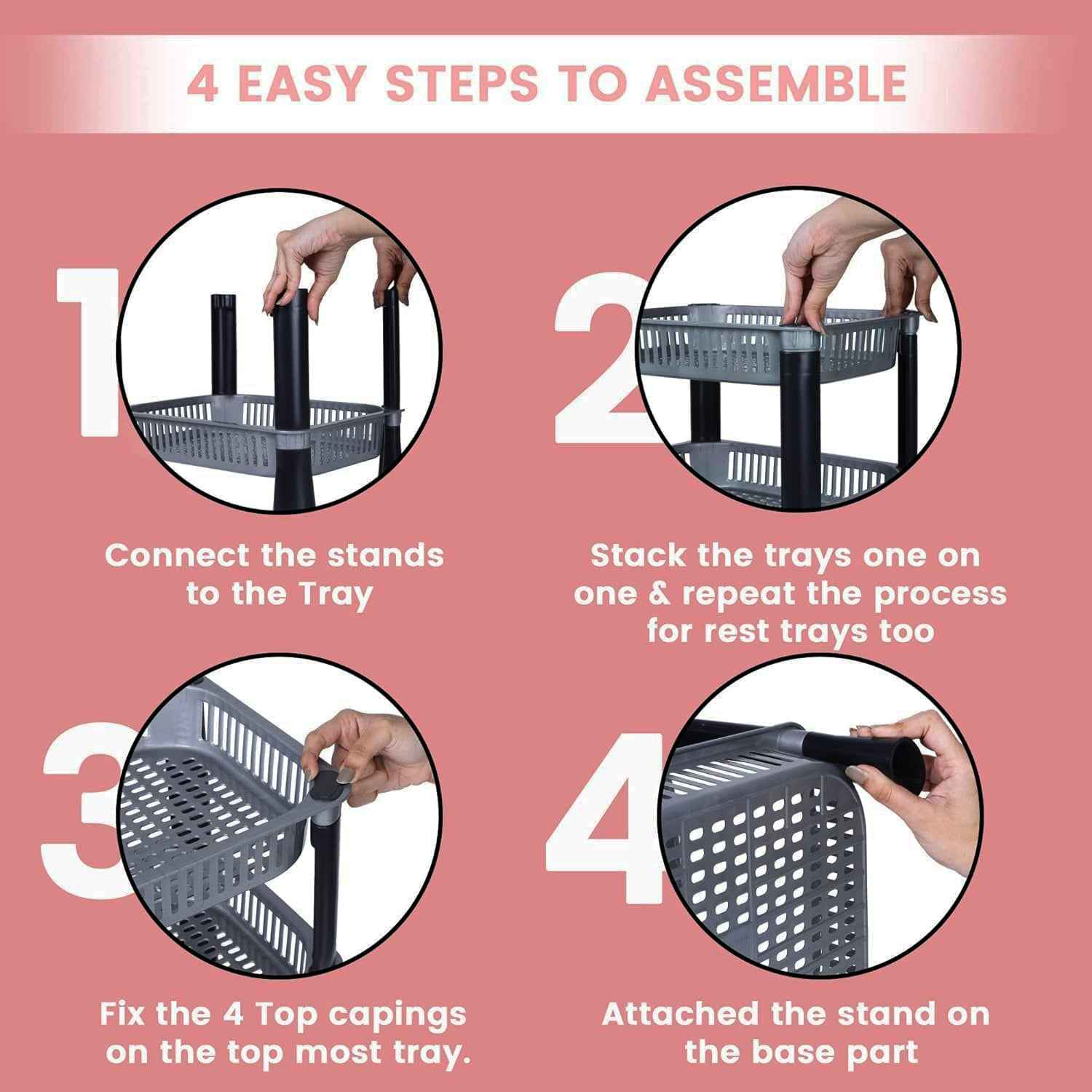 Apex 4-layer Small Multipurpose Plastic Storage Rack