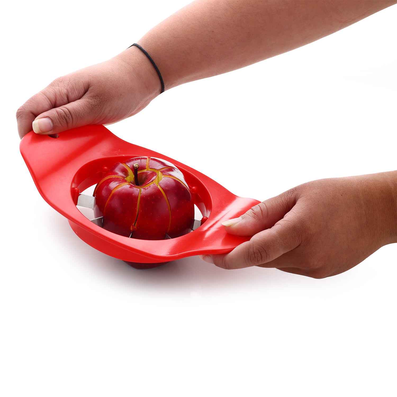 8124 Ganesh Plastic  Stainless Steel Apple Cutter  (Colors May Vary)