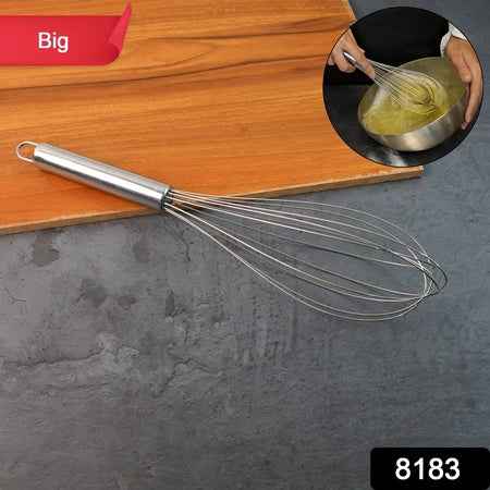 Large Stainless Steel Balloon Whisk  Heavy-duty Kitchen Tool (30cm  1 Pc)
