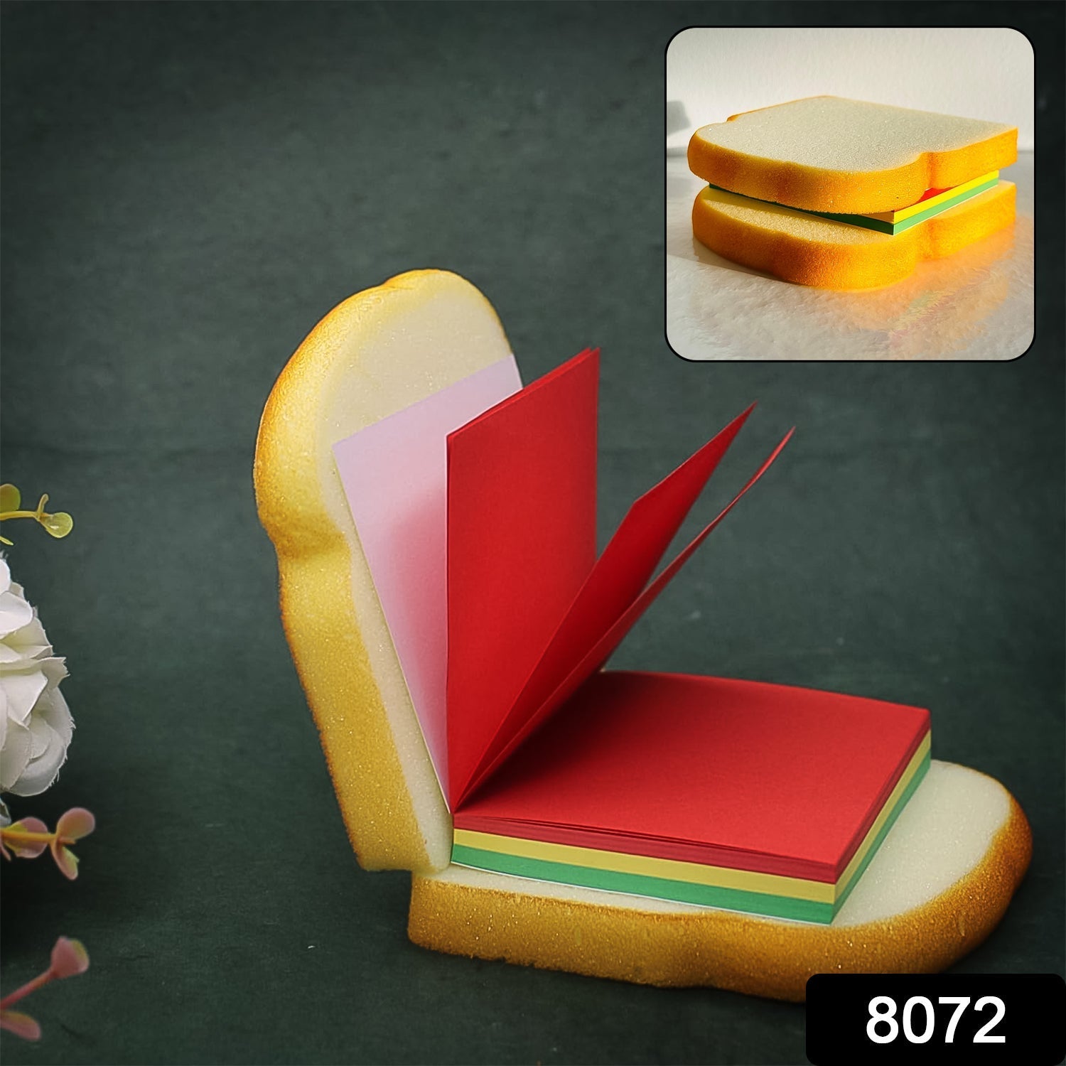 Sandwich Shaped Notepad  /  Sticky Notes  /  Memo Pads, Unique Mini Notes (Multicolor) travel sahayak