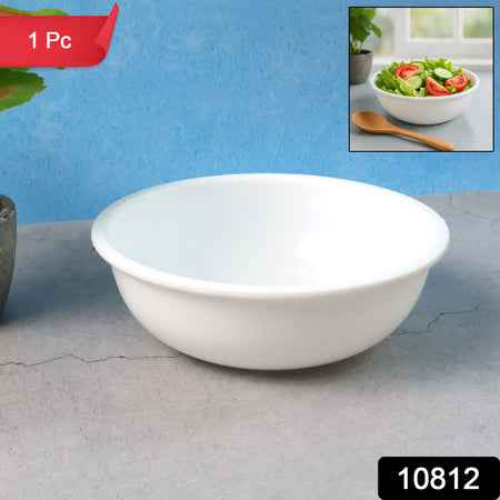 Plastic 6 Inch White Round Deep Serving Bowl (1 Pc)