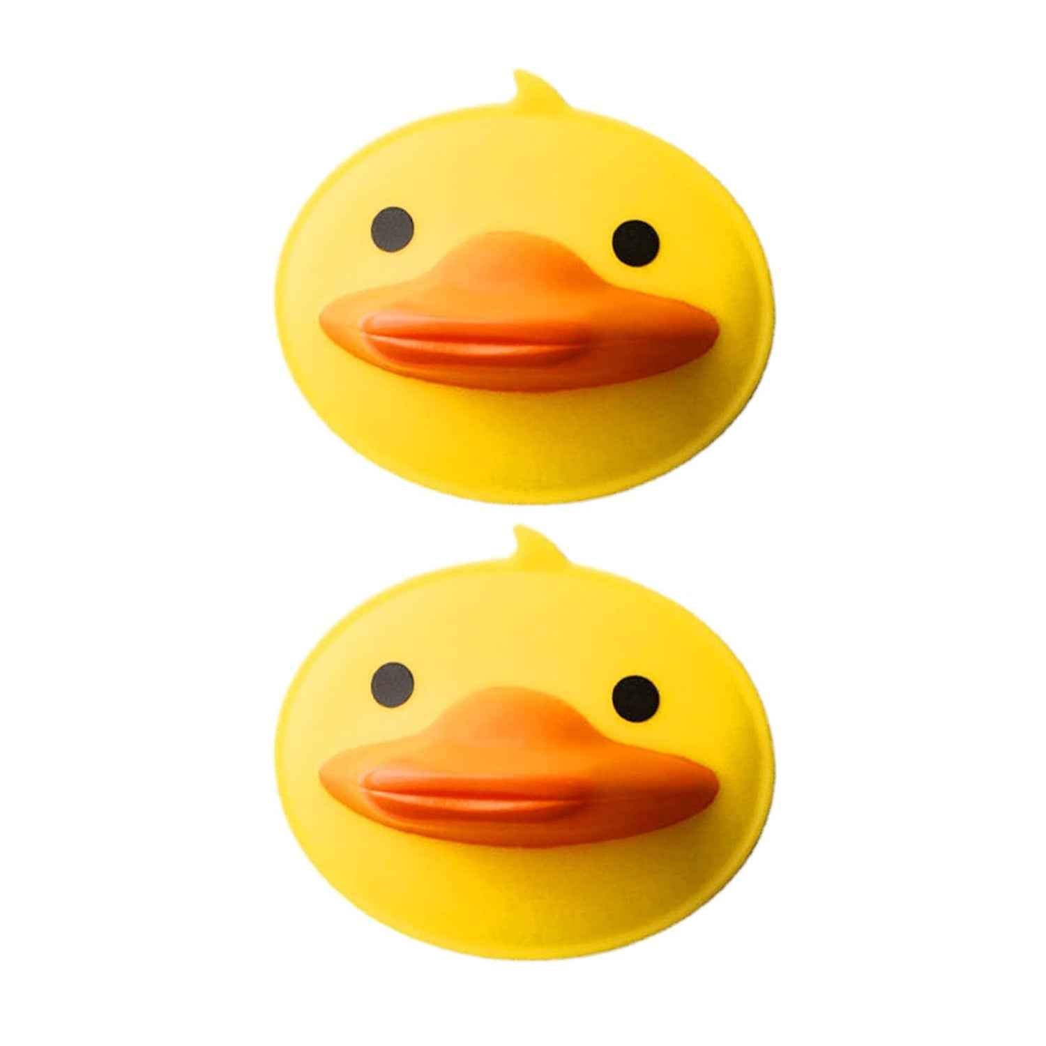 Cute Duck Shape Silicone Hot Pot Holder (2 Pc)