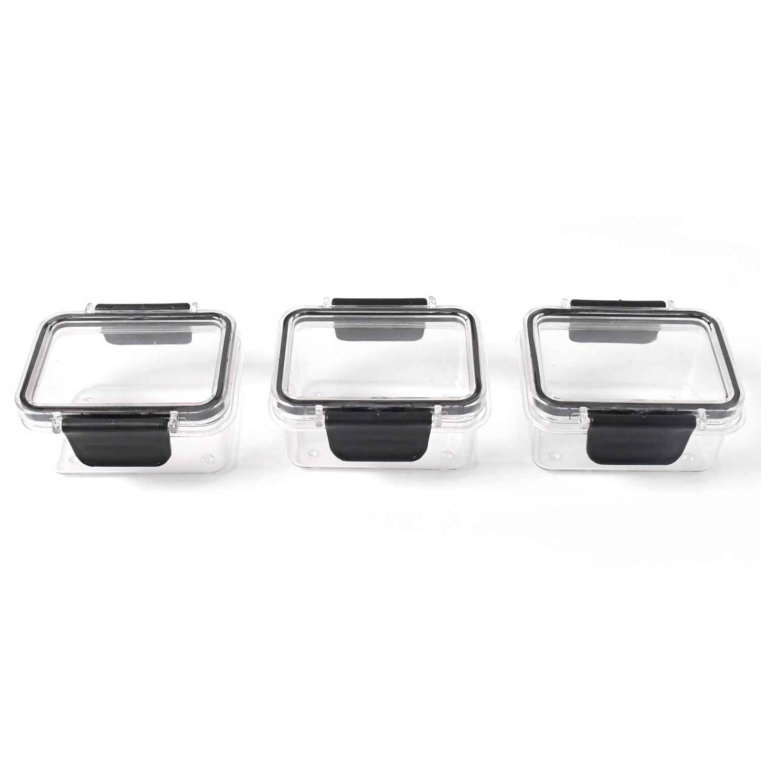 Kitchen Storage Container With Air Seal Lock Lid (3 Piece Set  250 Ml)